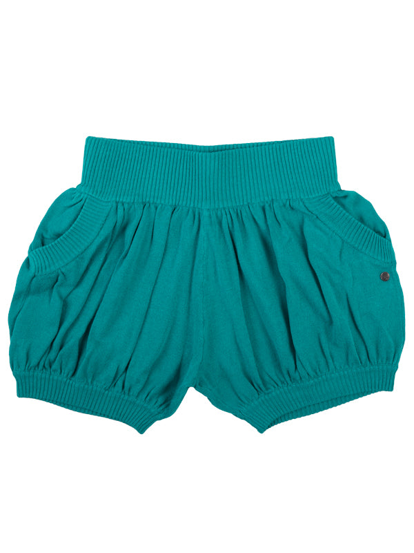 Teal Sweater Shorts: Bubbles in Mermaid Teal by Sugar and Bruno Apparel in Indianapolis, IN