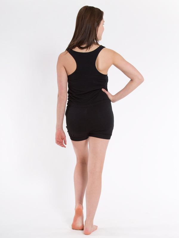 Black Shorts Romper: Short Romper in Black by Sugar and Bruno Apparel in Indianapolis, IN