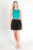 Stretchy Mesh Top, Mermaid Teal