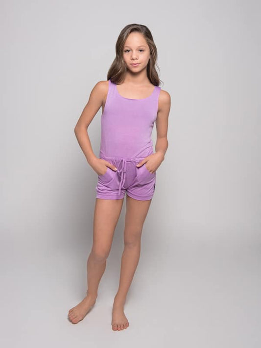 Lightweight Youth Romper, Orchid