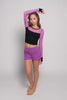 Long Sleeve Stretchy Mesh Youth Top, Orchid