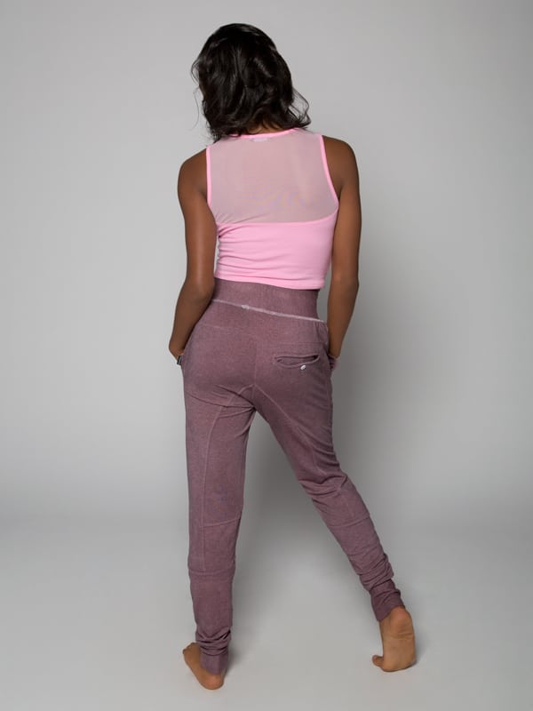 Pink Jogger Pants: Shadow Pink Jogger Pants by Sugar and Bruno Apparel in Indianapolis, IN