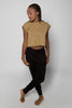 Yellow Crop Top: Boss Crop in Mustard by Sugar and Bruno Apparel in Indianapolis, IN