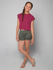 Pink Crop Top: Boss Crop in Raspberry by Sugar and Bruno Apparel in Indianapolis, IN