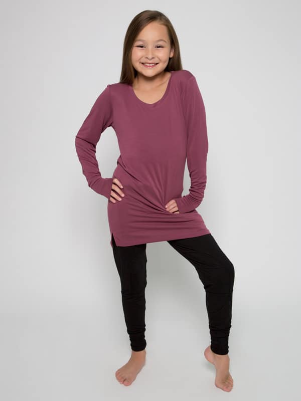 Kayla Bow Tie Youth Tee, Mauve