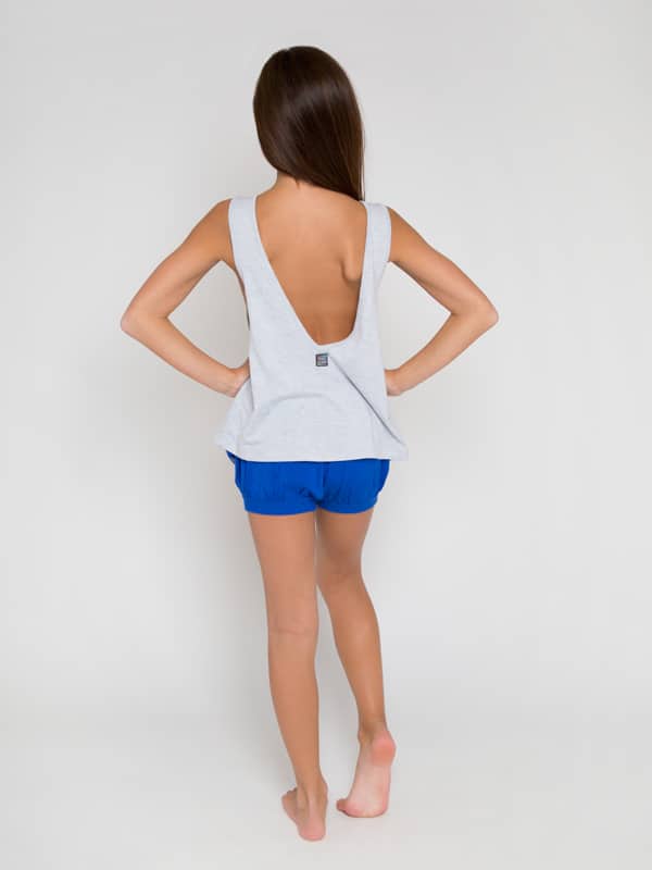 White Marble Youth Low Back Tank