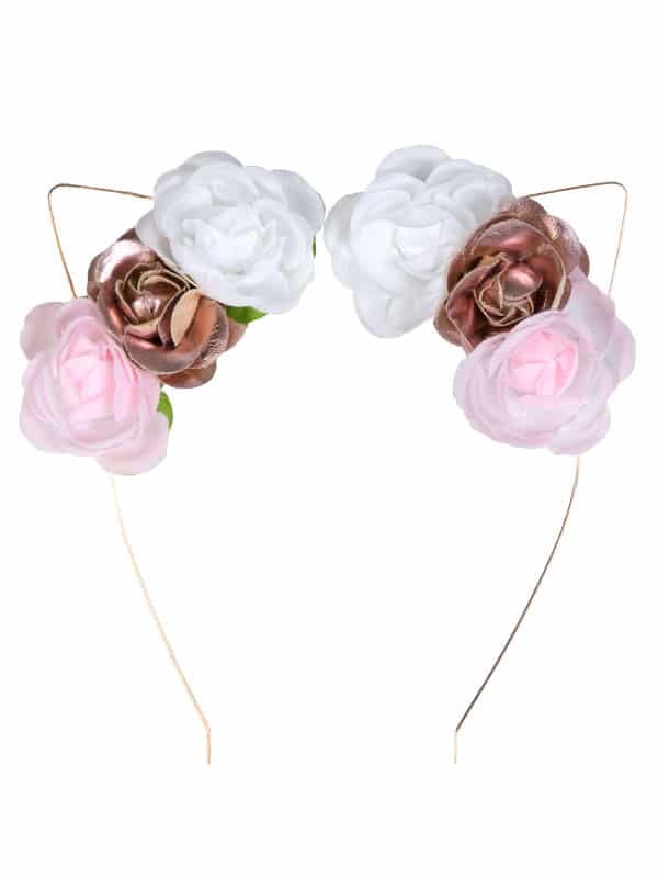 Cat Ears Headband: "Floral Kitty Cat Headband" by Sugar and Bruno Apparel in Indianapolis, IN