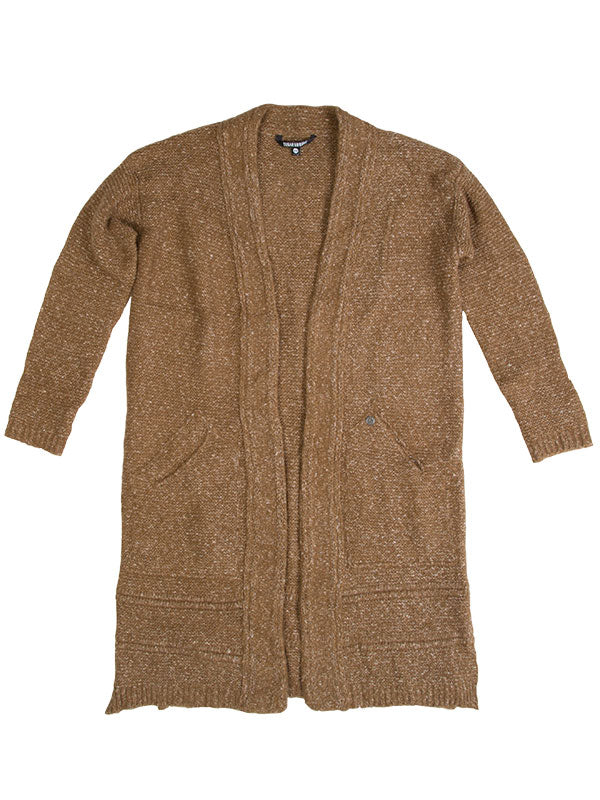 Camel Cardigan: The Sophia Sweater in Camel by Sugar and Bruno Apparel in Indianapolis, IN