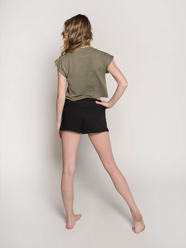 Green Crop Top: Boss Crop in Sage by Sugar and Bruno Apparel in Indianapolis, IN