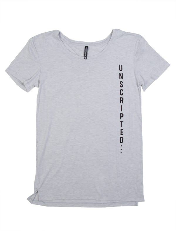 Kayla Unscripted Long Tie Tee