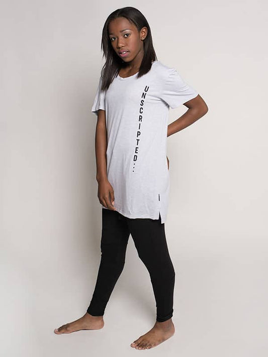 Kayla Unscripted Long Tie Tee