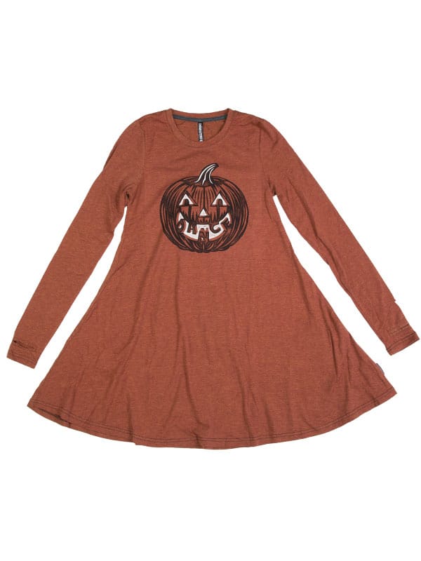 Halloween Dress: Dance Pumpkin Swing Dress by Sugar and Bruno Apparel in Indianapolis, IN