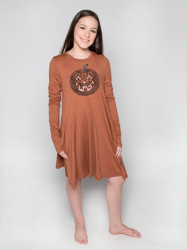 Halloween Dress: Dance Pumpkin Swing Dress by Sugar and Bruno Apparel