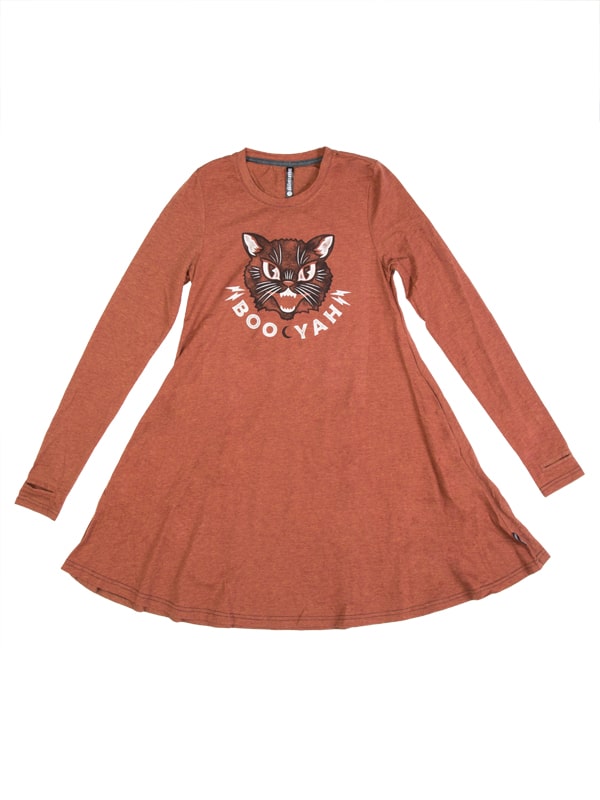 Halloween Dress: Boo Yah Black Cat Swing Dress by Sugar and Bruno Apparel in Indianapolis, IN