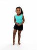 Itty Bitty High Neck Tank, Teal