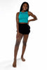 Stretchy Mesh Top, Lagoon