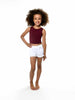 Itty Bitty High Neck Tank, Burgundy