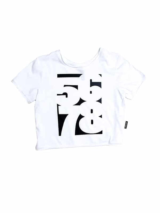 5678 Youth Crop Tee, White