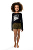 Dance Now Itty Bitty Crop Long Sleeve Tee
