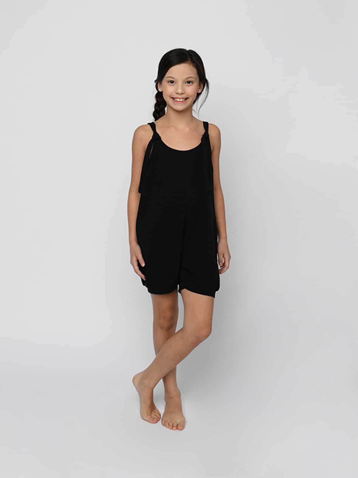 The Youth Bubble Romper, Black
