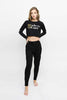 Be Present Crop Long Sleeve Tee