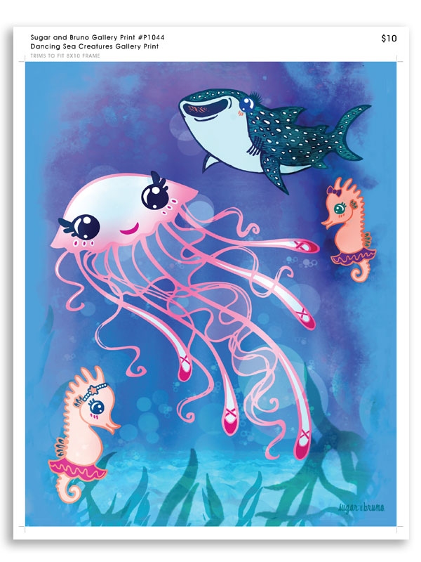 Dancing Sea Creatures Gallery Print