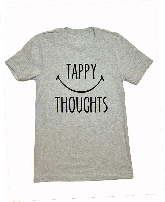Tappy Thoughts Boyfriend Tee, Ice Blue